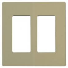 Satco Products Inc. 96/222 - Wallplate For Dimmers And Sensors; 2-Gang; Ivory Finish; Lutron