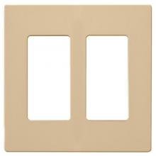 Satco Products Inc. 96/223 - Wallplate For Dimmers And Sensors; 2-Gang; Almond Finish; Lutron