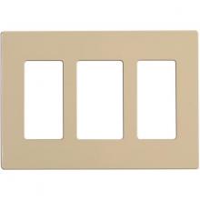 Satco Products Inc. 96/323 - Wallplate For Dimmers And Sensors; 3-Gang; Almond Finish; Lutron