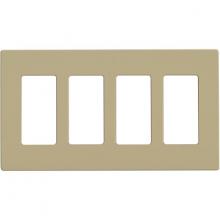 Satco Products Inc. 96/422 - Wallplate For Dimmers And Sensors; 4-Gang; Ivory Finish; Lutron