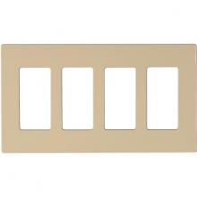 Satco Products Inc. 96/423 - Wallplate For Dimmers And Sensors; 4-Gang; Almond Finish; Lutron