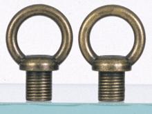 Satco Products Inc. S70/260 - 2 Male Loops; Antique Brass Finish