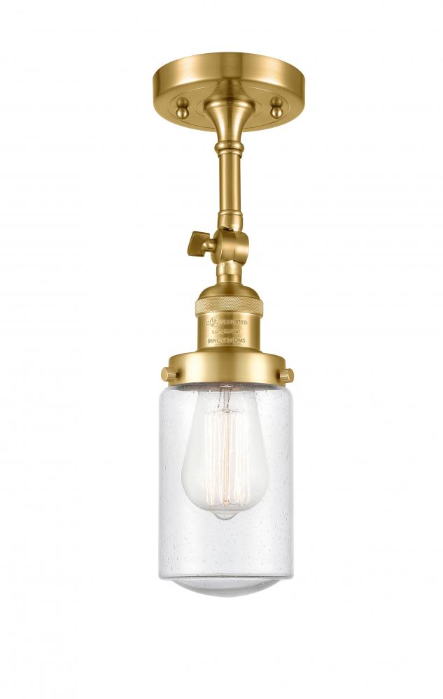 Dover - 1 Light - 5 inch - Satin Gold - Adjustable Semi-Flush Mount