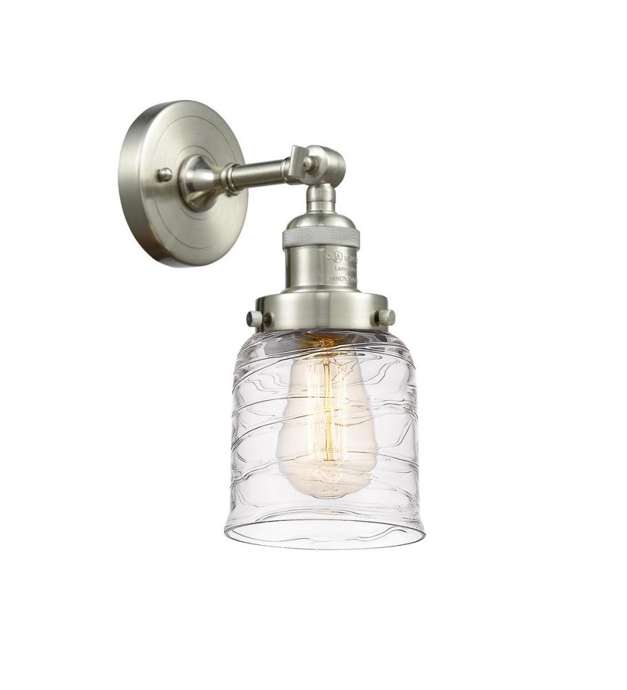 Bell - 1 Light - 5 inch - Brushed Satin Nickel - Adjustable Sconce