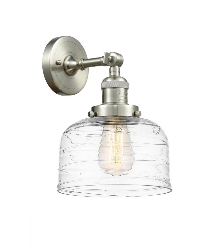 Bell - 1 Light - 8 inch - Brushed Satin Nickel - Adjustable Sconce