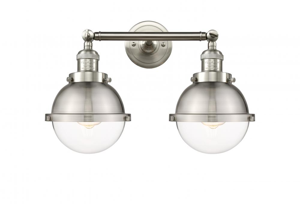 Hampden - 2 Light - 18 inch - Brushed Satin Nickel - Adjustable Bath Vanity Light