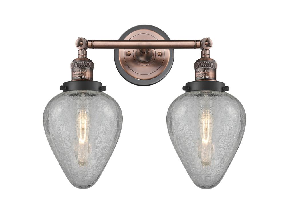 Geneseo - 2 Light - 17 inch - Antique Copper - Adjustable Bath Vanity Light