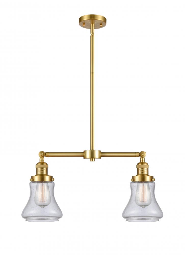 Bellmont - 2 Light - 21 inch - Satin Gold - Stem Hung - Adjustable Island Light