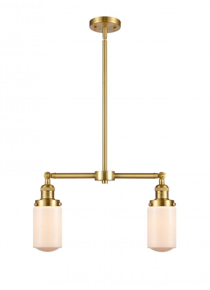 Dover - 2 Light - 21 inch - Satin Gold - Stem Hung - Adjustable Island Light