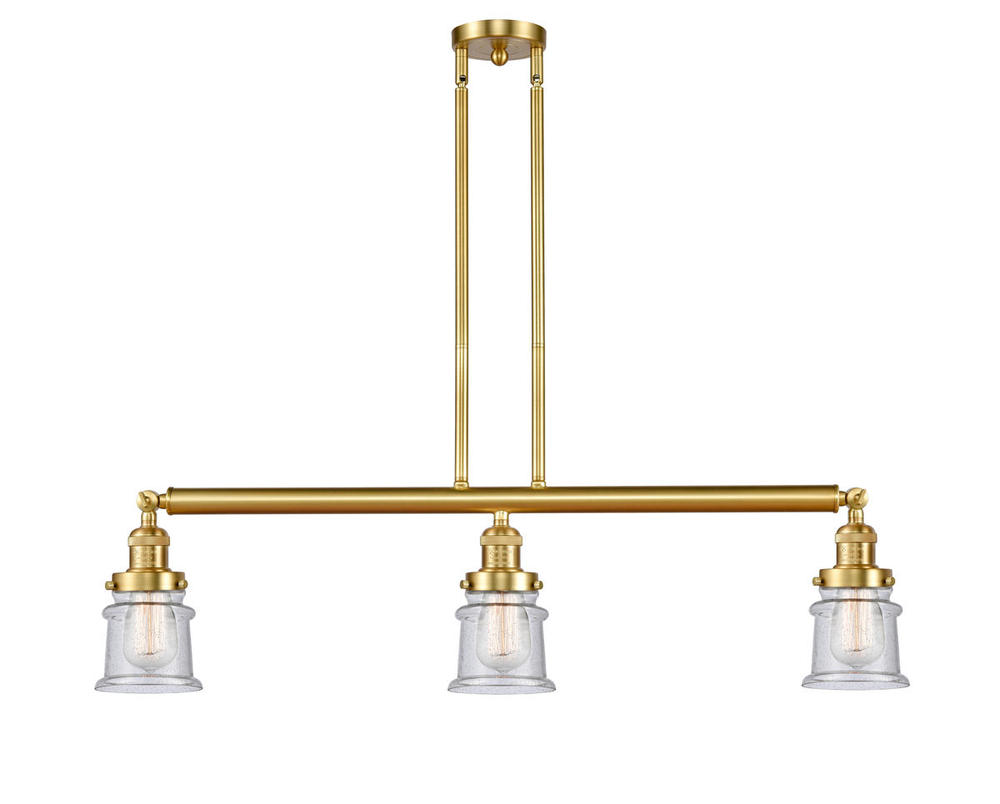 Canton - 3 Light - 39 inch - Satin Gold - Stem Hung - Adjustable Island Light