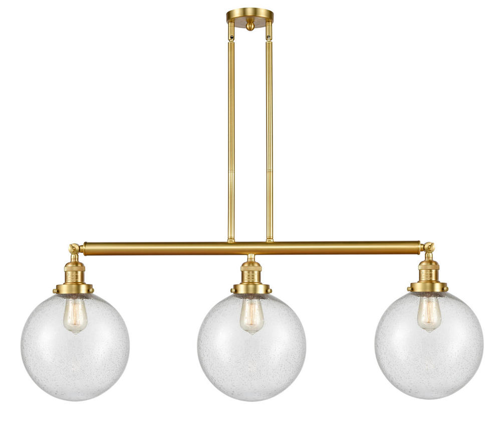 Beacon - 3 Light - 42 inch - Satin Gold - Stem Hung - Adjustable Island Light