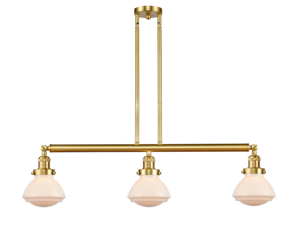 Olean - 3 Light - 39 inch - Satin Gold - Stem Hung - Adjustable Island Light