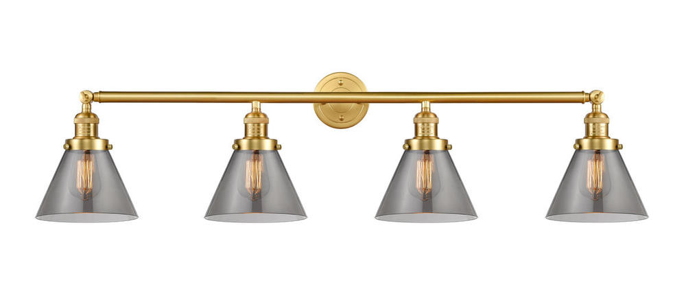 Cone - 4 Light - 44 inch - Satin Gold - Adjustable Bath Vanity Light