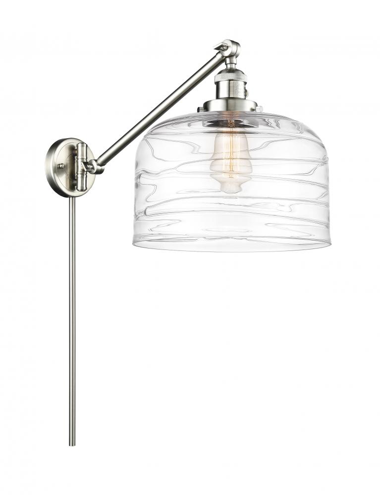 Bell - 1 Light - 12 inch - Brushed Satin Nickel -Adjustable Swing Arm