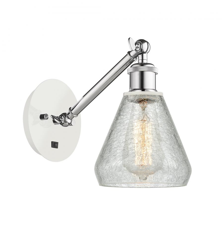 Conesus - 1 Light - 6 inch - White Polished Chrome - Adjustable Sconce