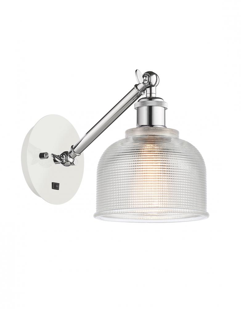 Dayton - 1 Light - 6 inch - White Polished Chrome - Adjustable Sconce