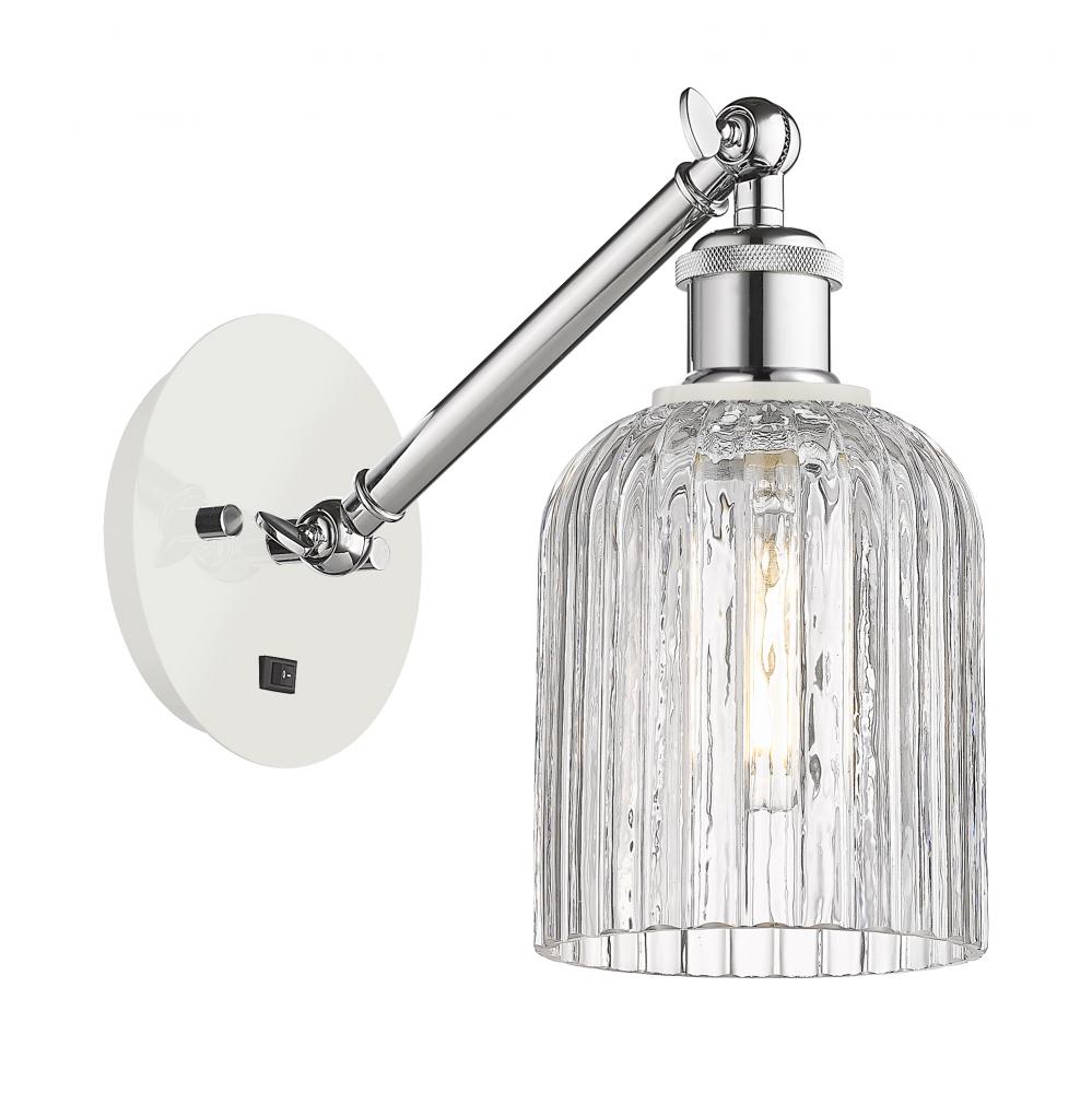 Bridal Veil - 1 Light - 5 inch - White Polished Chrome - Adjustable Sconce