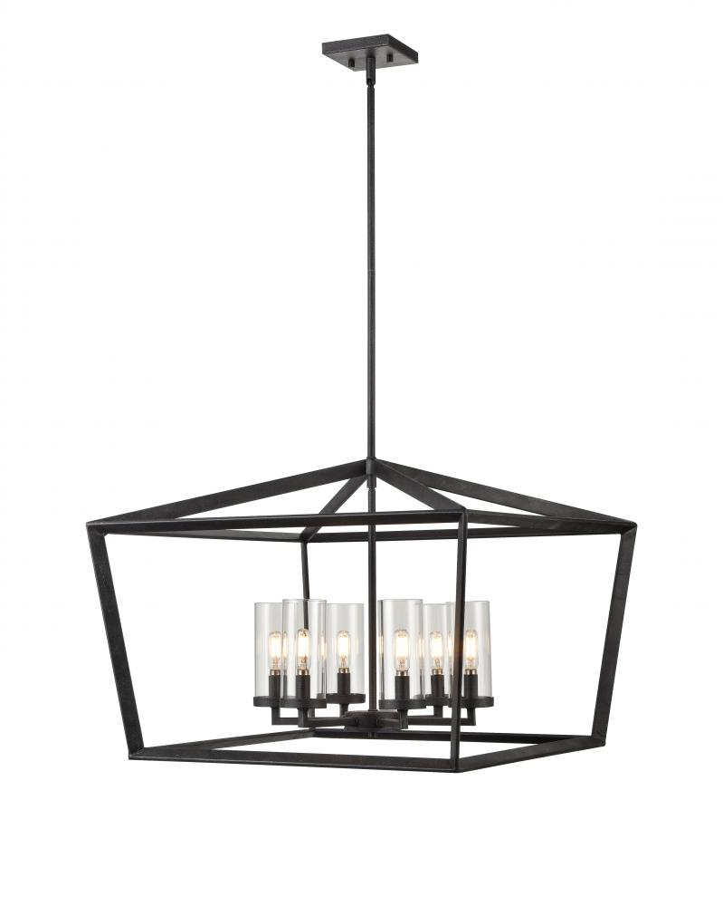 Colchester - 6 Light - 26 inch - Weathered Zinc - Chandelier