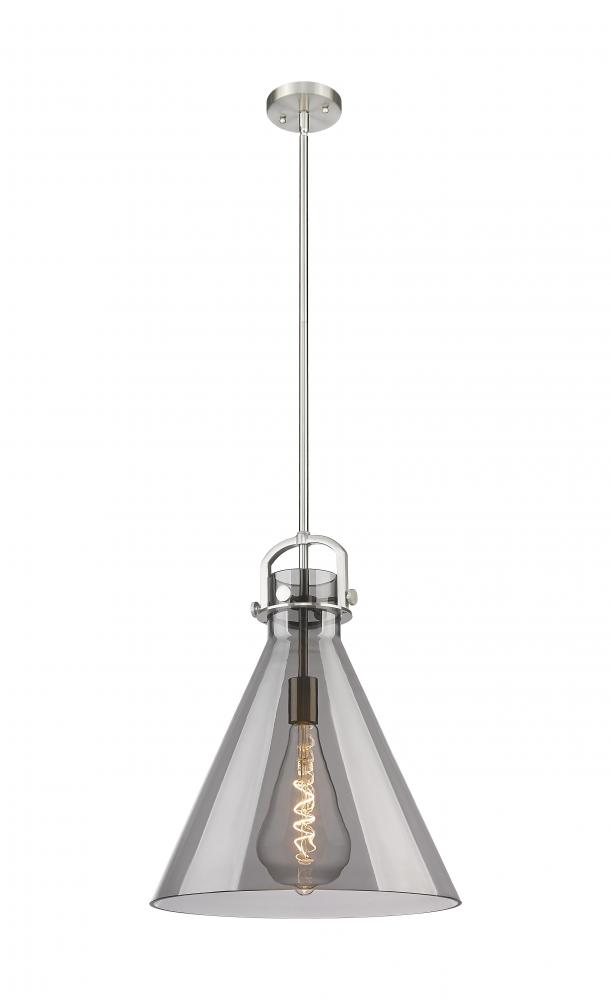 Newton Cone - 1 Light - 16 inch - Satin Nickel - Pendant