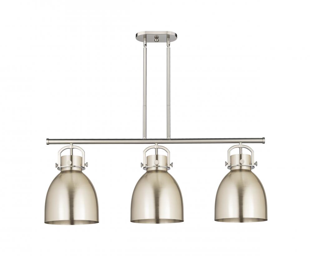 Newton Bell - 3 Light - 42 inch - Satin Nickel - Island Light