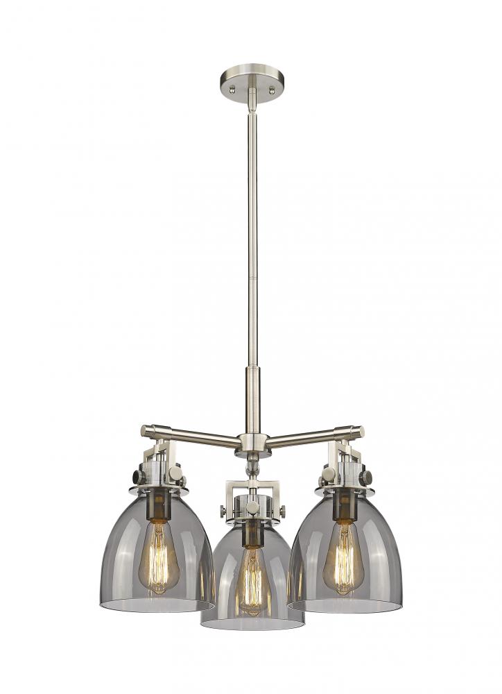 Newton Bell - 3 Light - 21 inch - Satin Nickel - Pendant