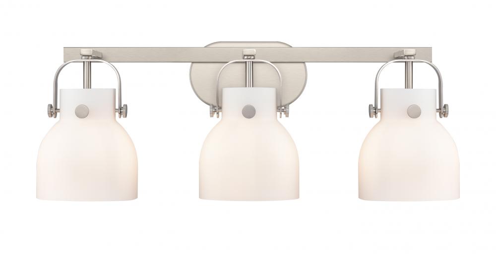 Pilaster II Bell - 3 Light - 27 inch - Satin Nickel - Bath Vanity Light