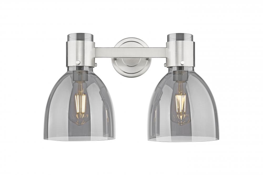 Lawton Bell - 2 Light - 17 inch - Satin Nickel - Bath Vanity Light