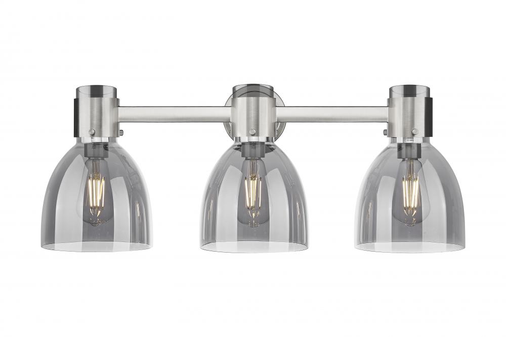 Lawton Bell - 3 Light - 27 inch - Satin Nickel - Bath Vanity Light