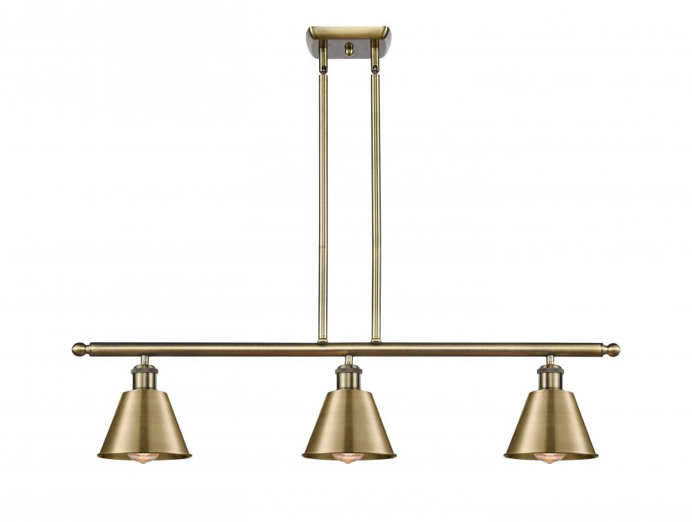 Smithfield - 3 Light - 36 inch - Antique Brass - Cord hung - Island Light