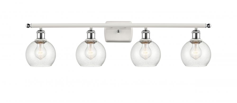 Athens - 4 Light - 36 inch - White Polished Chrome - Bath Vanity Light