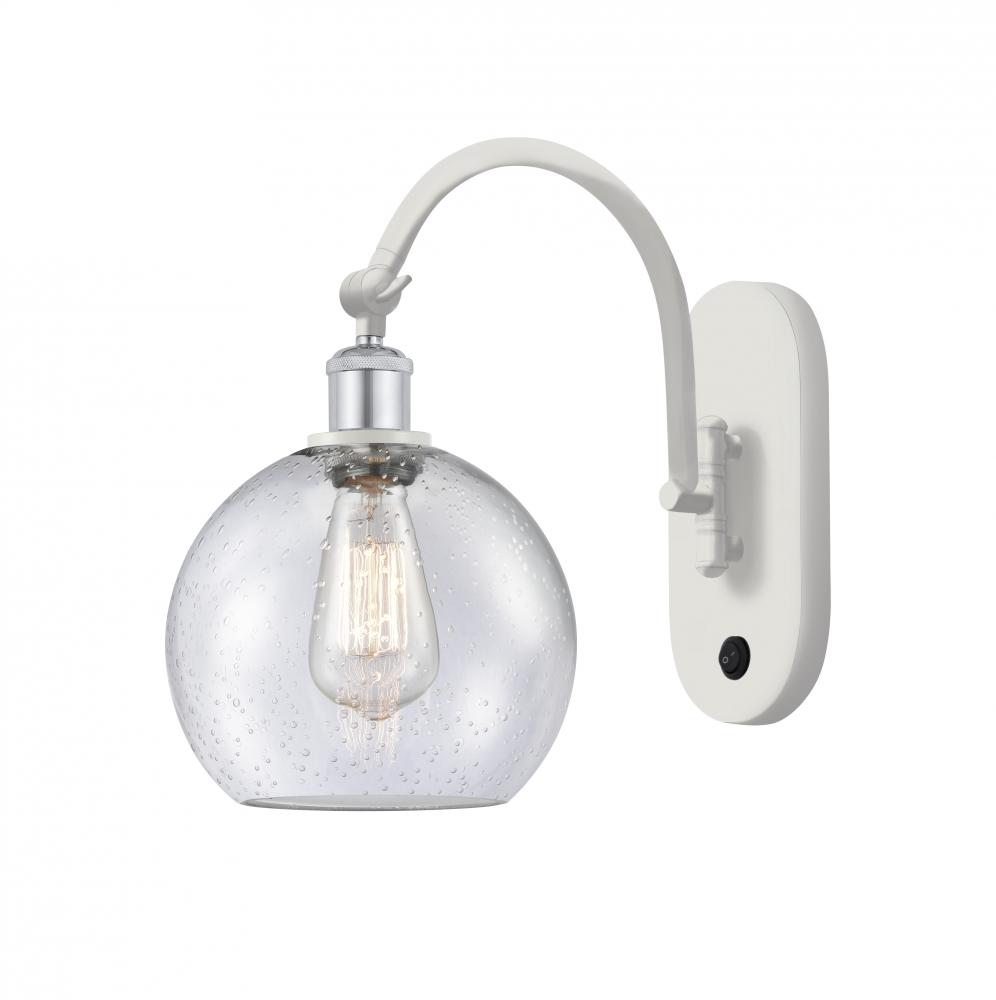 Athens - 1 Light - 8 inch - White Polished Chrome - Adjustable Swing Arm
