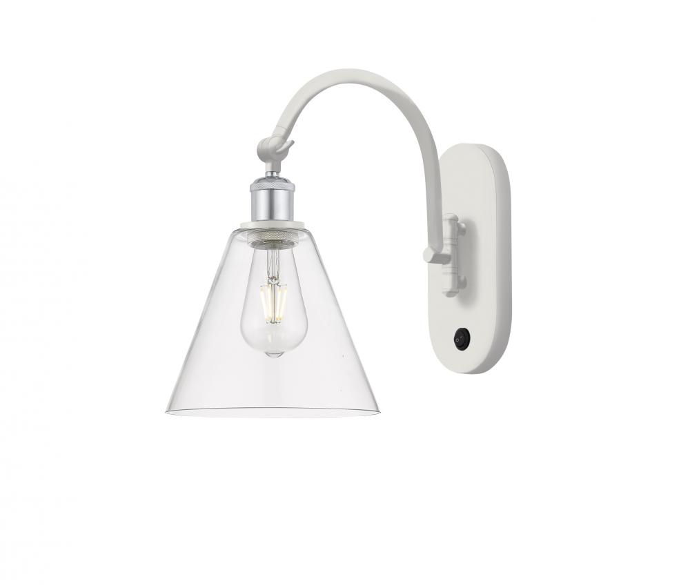 Berkshire - 1 Light - 8 inch - White Polished Chrome - Adjustable Swing Arm