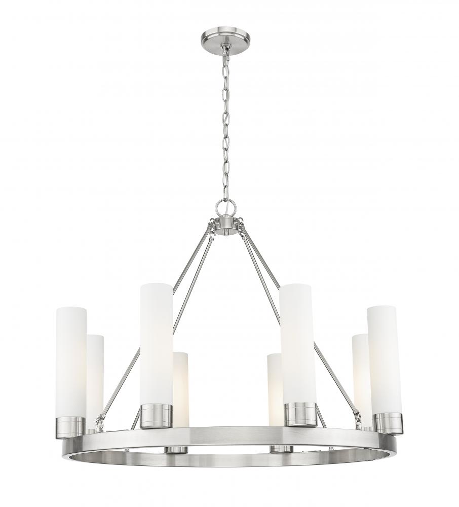 Boreas - 6 Light - 36 inch - Satin Nickel - Chandelier