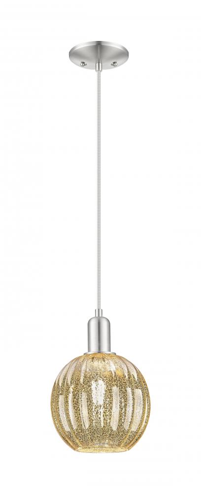 Preston - 1 Light - 6 inch - Brushed Satin Nickel - Cord hung - Mini Pendant