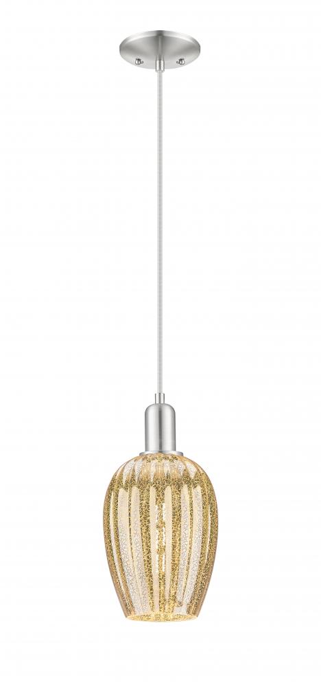 Preston - 1 Light - 6 inch - Brushed Satin Nickel - Mini Pendant