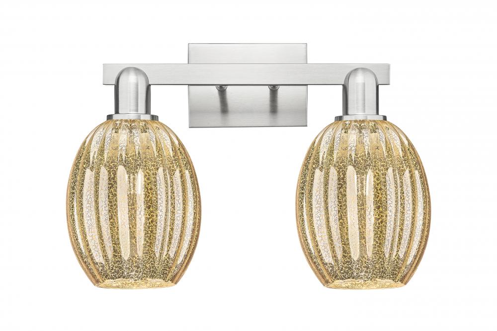 Preston - 2 Light - 16 inch - Brushed Satin Nickel - Bath Vanity Light