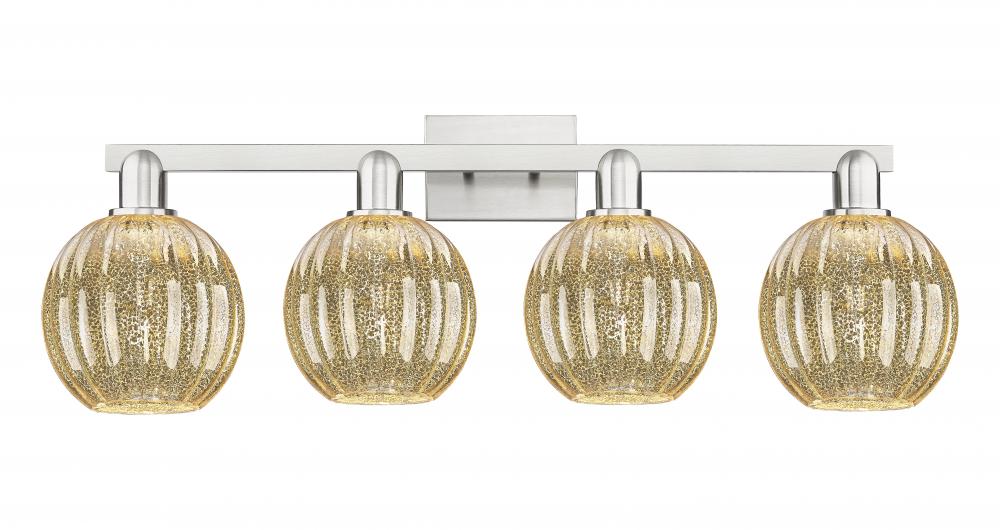 Preston - 4 Light - 36 inch - Brushed Satin Nickel - Bath Vanity Light