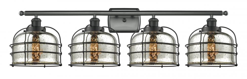 Bell Cage - 4 Light - 36 inch - Matte Black - Bath Vanity Light