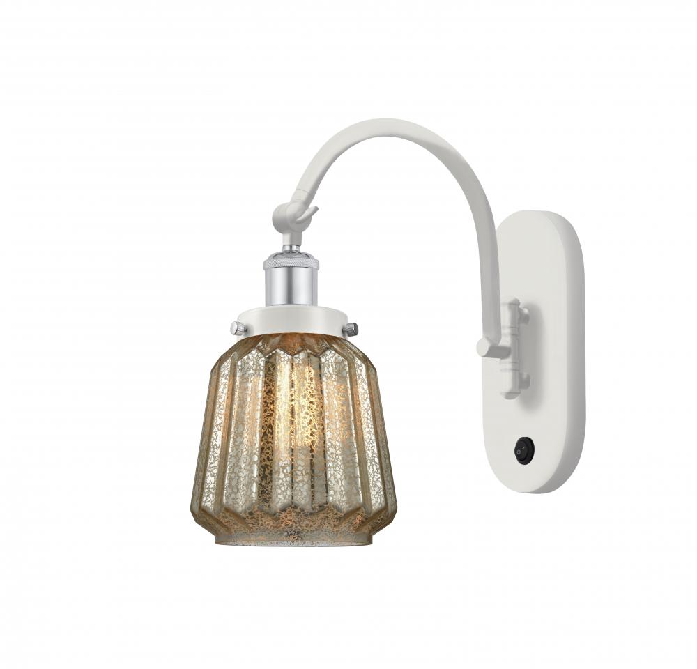 Chatham - 1 Light - 7 inch - White Polished Chrome - Adjustable Swing Arm