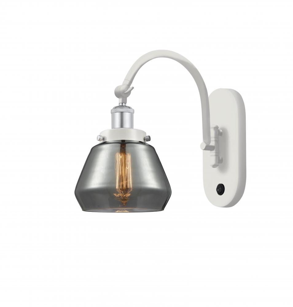 Fulton - 1 Light - 7 inch - White Polished Chrome - Adjustable Swing Arm