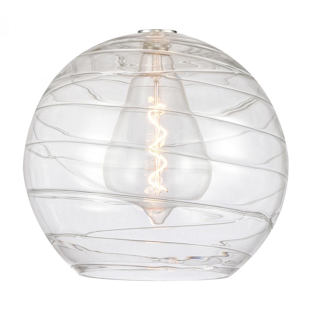 Deco Swirl 16" Clear Glass