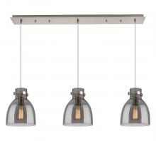 Innovations Lighting 123-410-1PS-SN-G412-8SM - Newton Bell - 3 Light - 40 inch - Brushed Satin Nickel - Linear Pendant