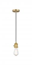 Innovations Lighting 201CSW-SG-LED - Bare Bulb - 1 Light - 3 inch - Satin Gold - Cord hung - Mini Pendant