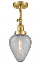 Innovations Lighting 201F-SG-G165-LED - Geneseo - 1 Light - 7 inch - Satin Gold - Adjustable Semi-Flush Mount