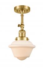 Innovations Lighting 201F-SG-G531-LED - Oxford - 1 Light - 7 inch - Satin Gold - Adjustable Semi-Flush Mount