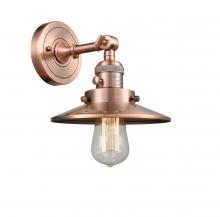 Innovations Lighting 203SW-AC-M3-LED - Railroad - 1 Light - 8 inch - Antique Copper - Adjustable Sconce