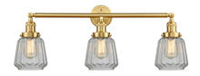 Innovations Lighting 205-SG-G142-LED - Chatham - 3 Light - 30 inch - Satin Gold - Bath Vanity Light
