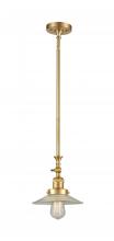Innovations Lighting 206-SG-G2-LED - Halophane - 1 Light - 9 inch - Satin Gold - Stem Hung - Adjustable Mini Pendant