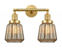 Innovations Lighting 208-SG-G146-LED - Chatham - 2 Light - 16 inch - Satin Gold - Adjustable Bath Vanity Light