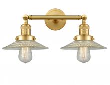 Innovations Lighting 208-SG-G2-LED - Halophane - 2 Light - 18 inch - Satin Gold - Adjustable Bath Vanity Light